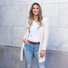Long-Sleeved Soft Chunky Knitted Sweater
