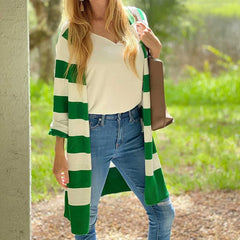 Open Front Long Cardigan Long Sleeves Lightweight Knit Fall Sweater