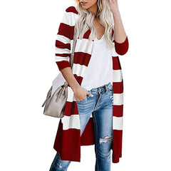 Open Front Long Cardigan Long Sleeves Lightweight Knit Fall Sweater