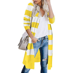 Open Front Long Cardigan Long Sleeves Lightweight Knit Fall Sweater