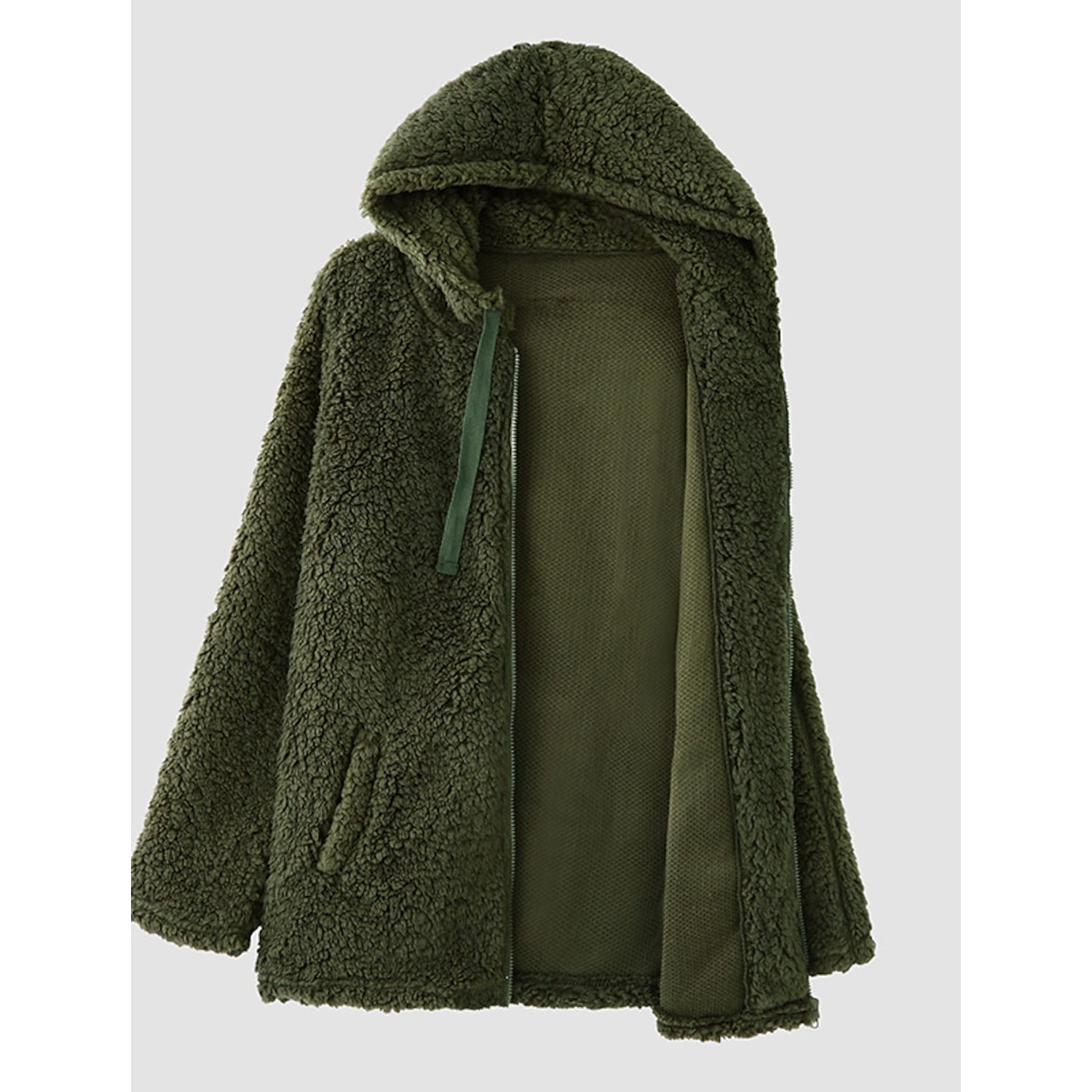 Plus Size Hoodie Coat Long Sleeve