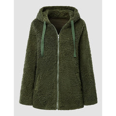 Plus Size Hoodie Coat Long Sleeve