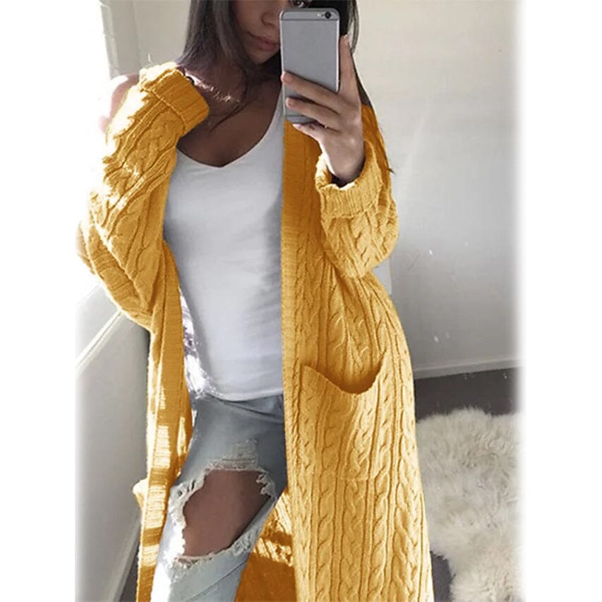 Pocket Knitted Cardigan Sweater