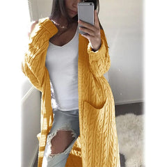 Pocket Knitted Cardigan Sweater