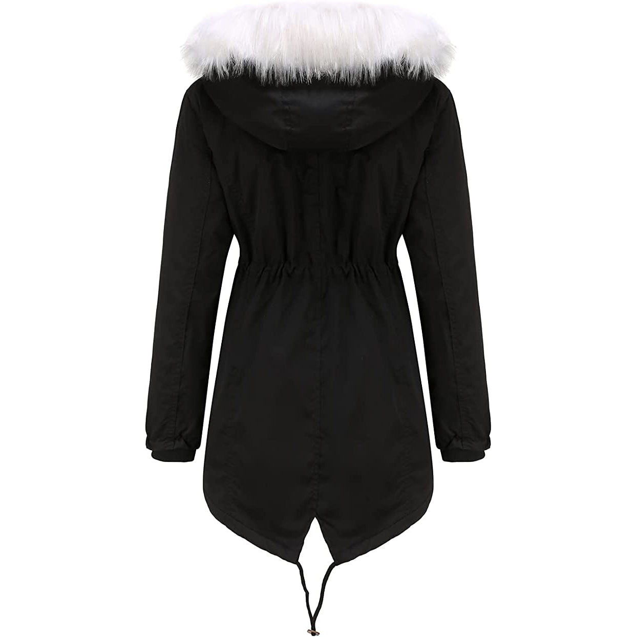 Thick Warm Fleece Lined Winter Coat Jacket Parka with Fluffy Hood