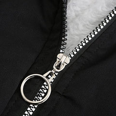 Thick Warm Fleece Lined Winter Coat Jacket Parka with Fluffy Hood