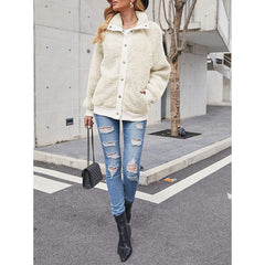 Winter Sherpa Fleece Button Jacket Coat
