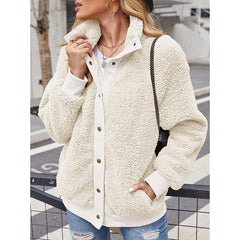 Winter Sherpa Fleece Button Jacket Coat