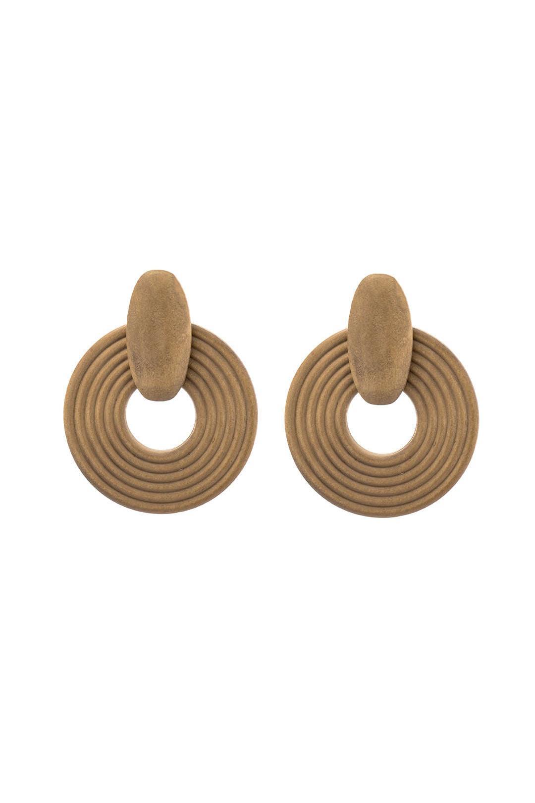Wood Style Drop Earrings