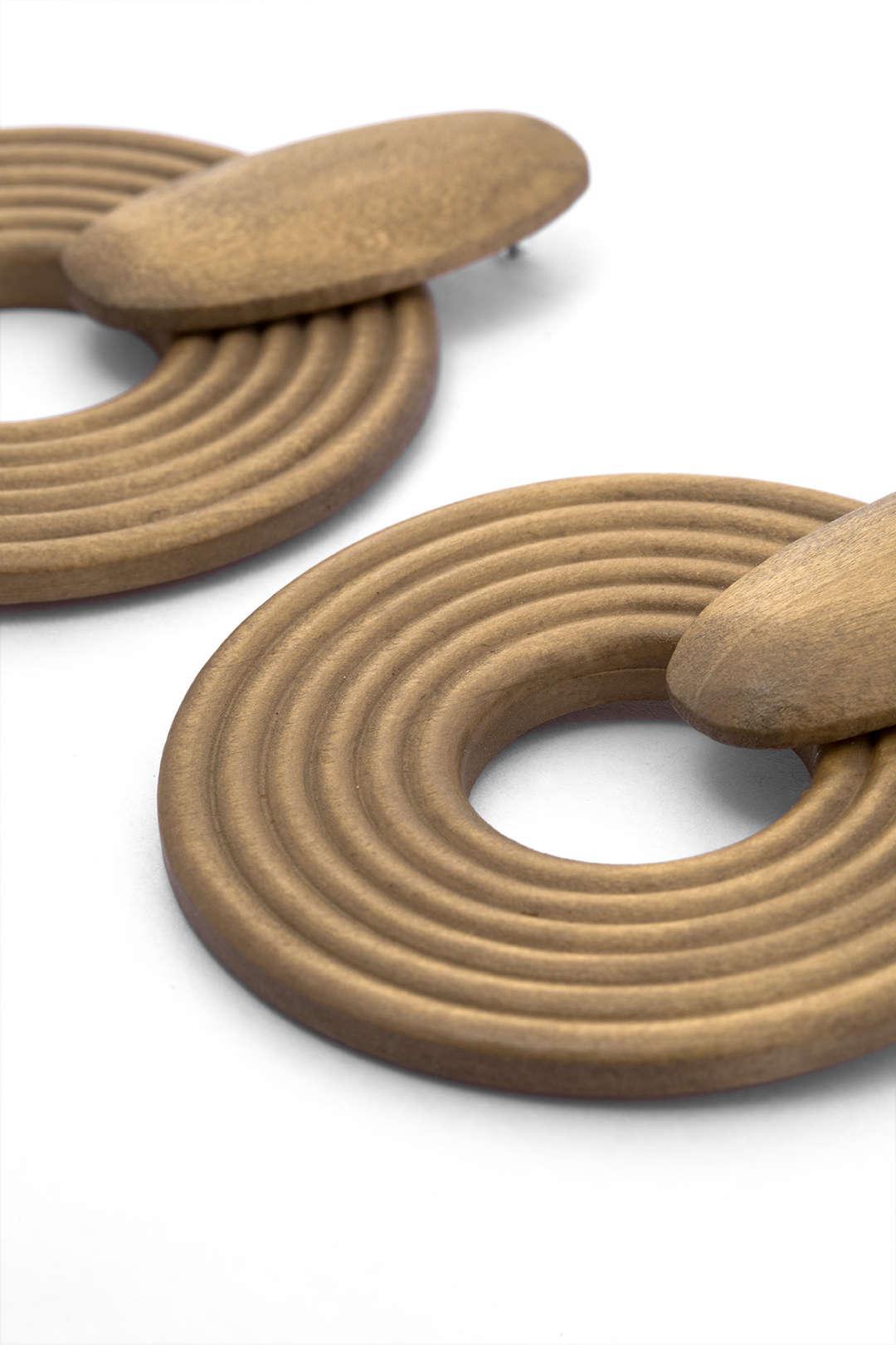 Wood Style Drop Earrings