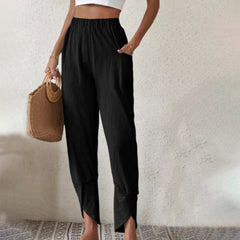 Solid Color Casual Pants