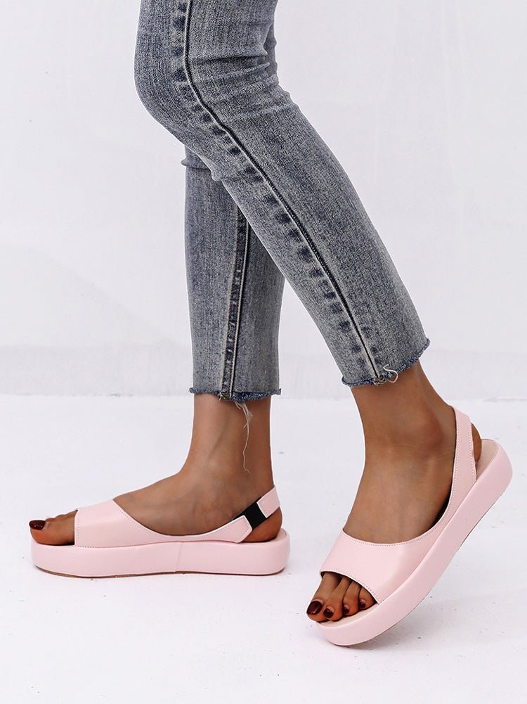 PU Open-toe Sandals