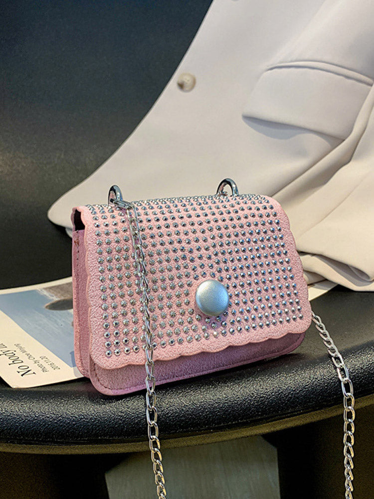 Rhinestone Square Crossbody Bag