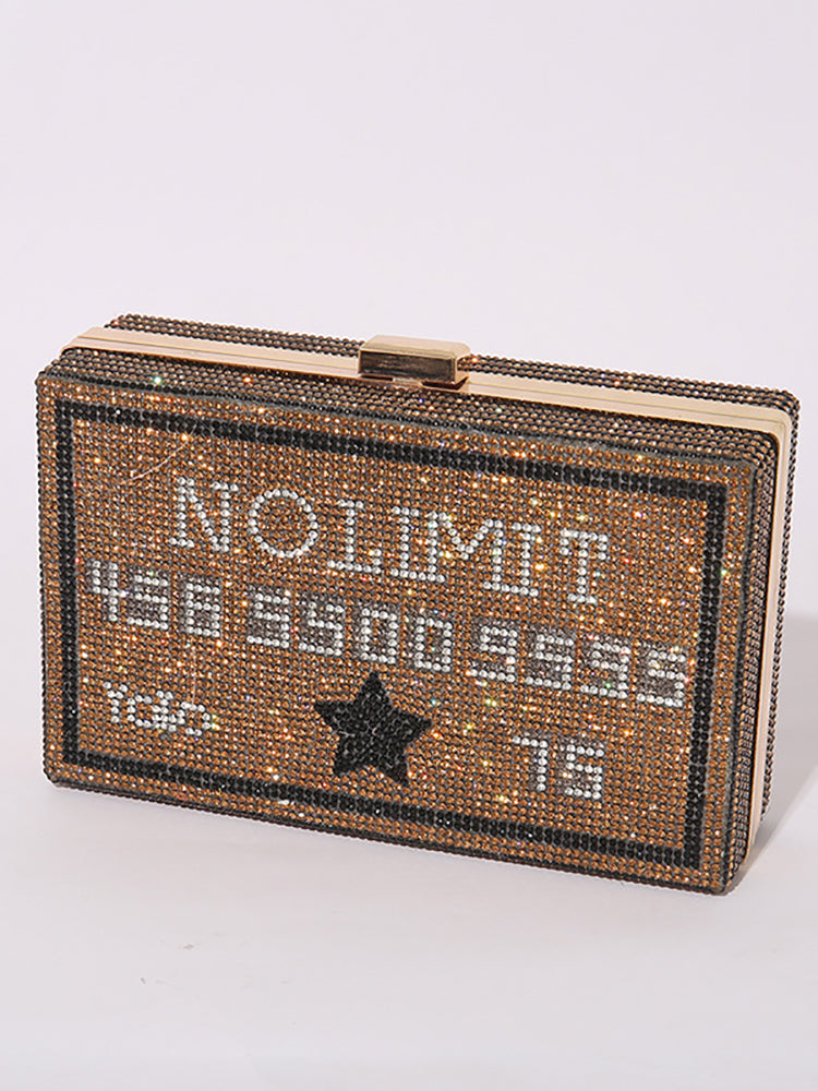 Star Letter Decor Clutch Bag