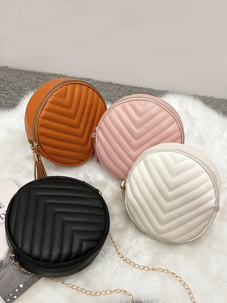 Tassel  Round Shape Crossbody Bag