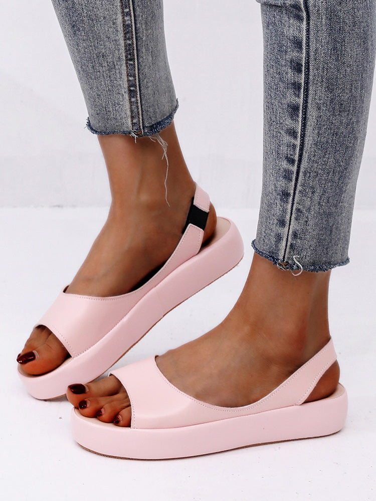 PU Open-toe Sandals