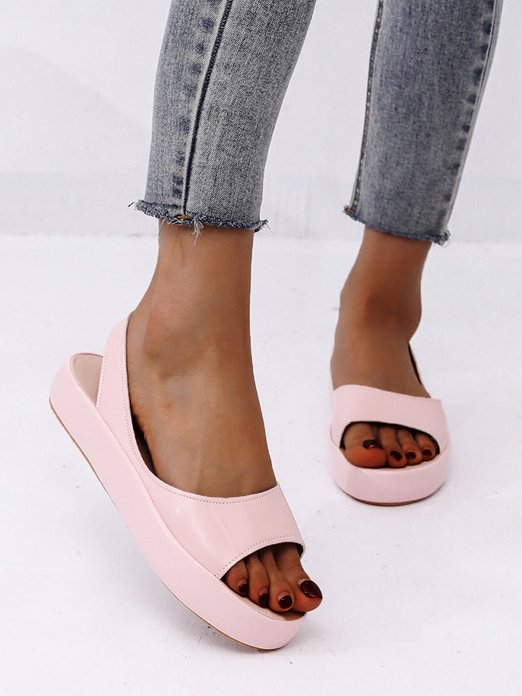 PU Open-toe Sandals