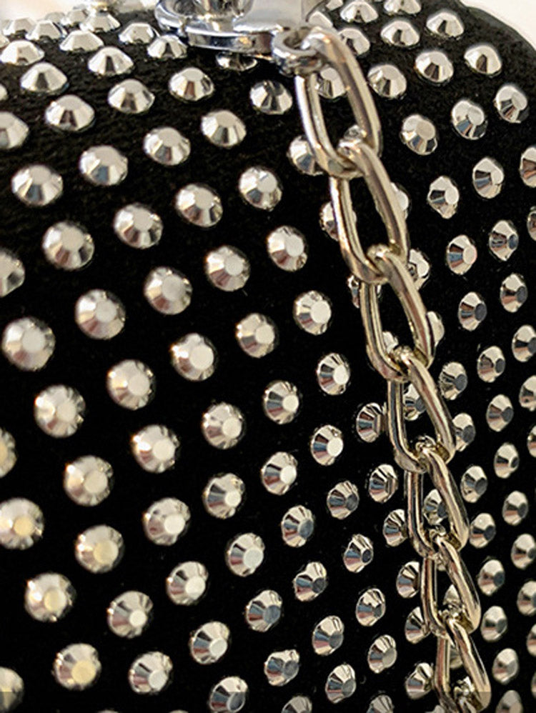 Rhinestone Square Crossbody Bag