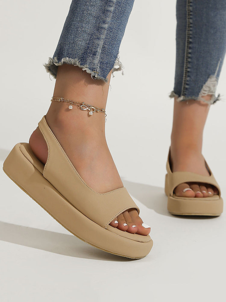 PU Open-toe Sandals