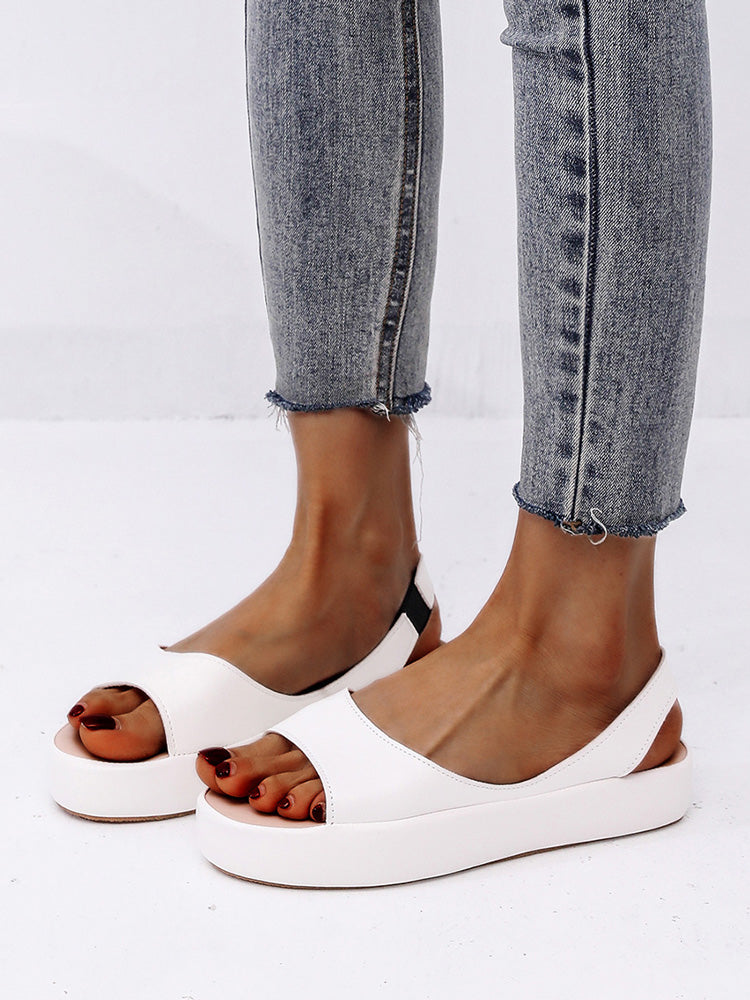 PU Open-toe Sandals