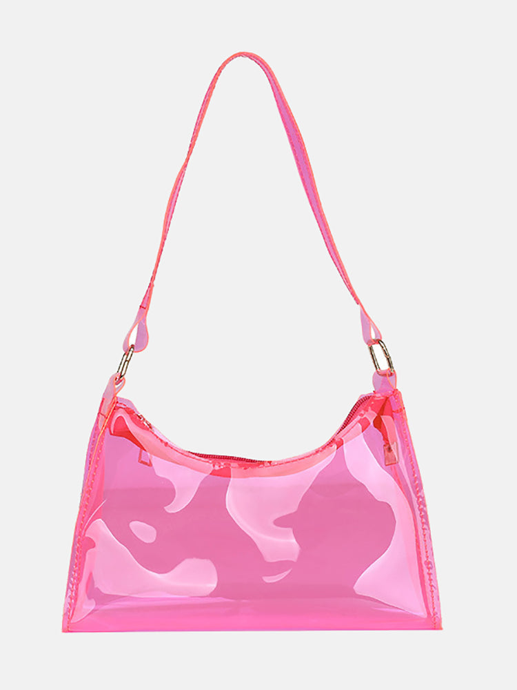 Clear Shoulder Baguette Bag