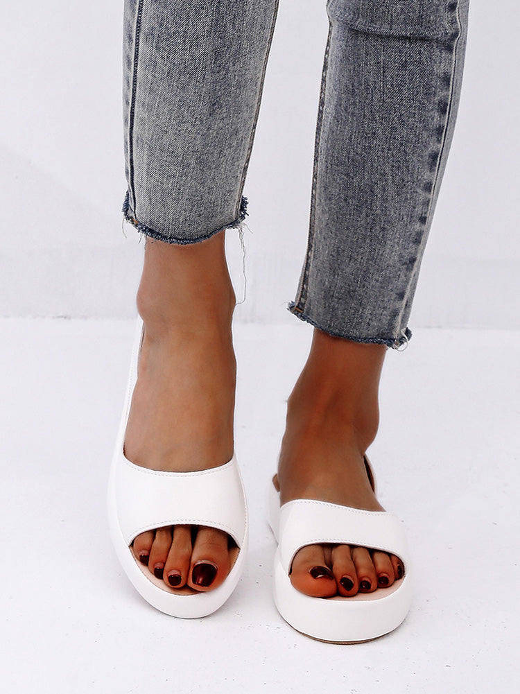 PU Open-toe Sandals