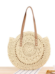 Vintage Round Straw Beach Bag