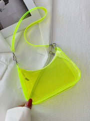 Clear Solid Color Shoulder Bag