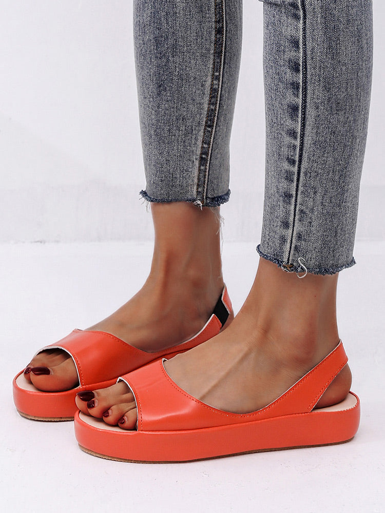 PU Open-toe Sandals