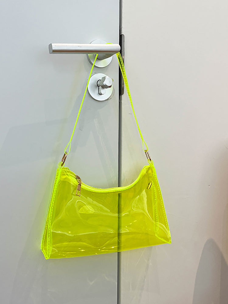 Clear Shoulder Baguette Bag