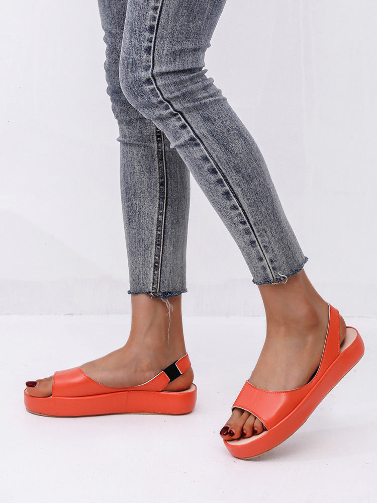 PU Open-toe Sandals