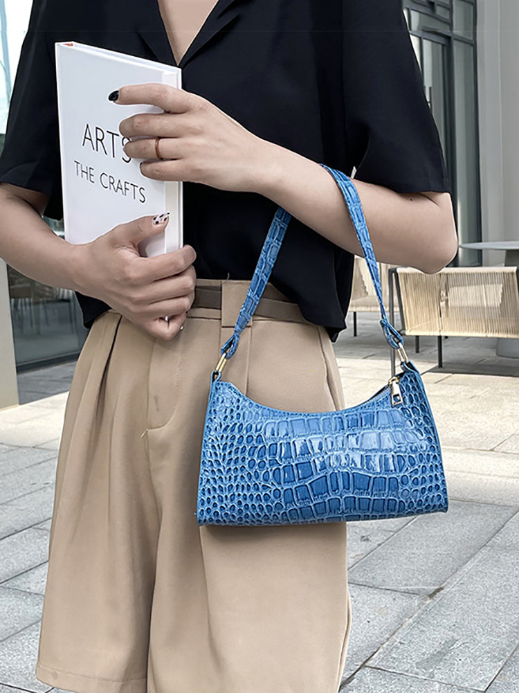 Solid Color Shoulder Bag