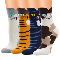 Womens Cotton Pattern Design Ankle Socks (5 Pairs)