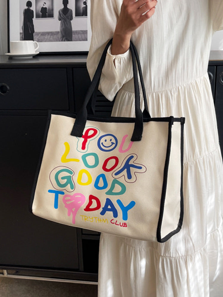 YOU LOOK GOOD TODAY Square Canvas Bag