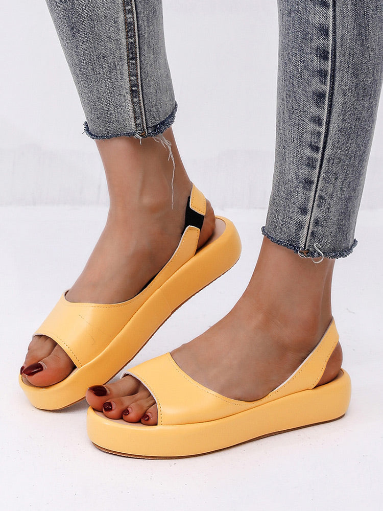 PU Open-toe Sandals