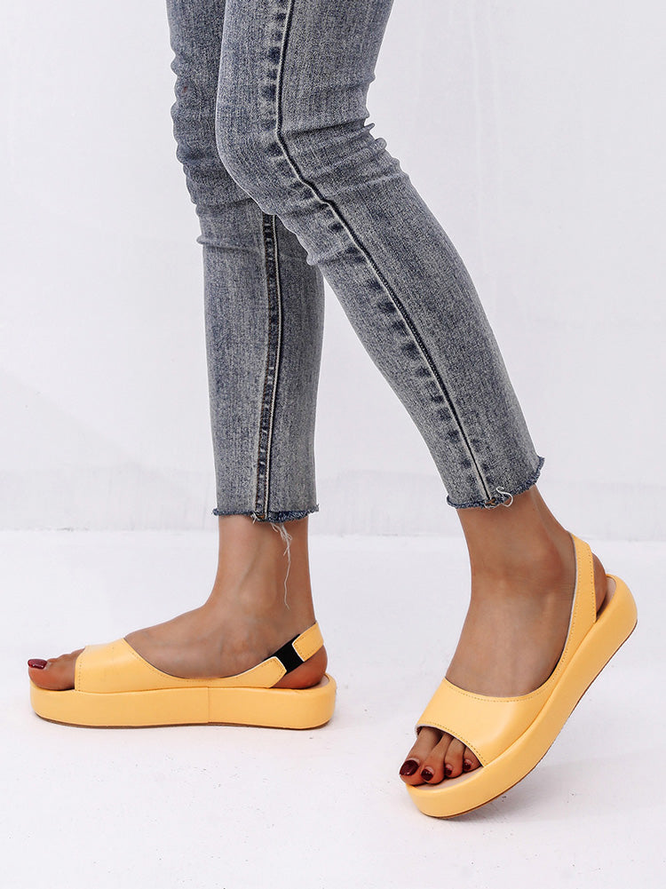 PU Open-toe Sandals