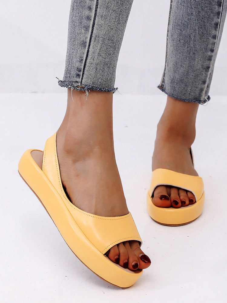 PU Open-toe Sandals