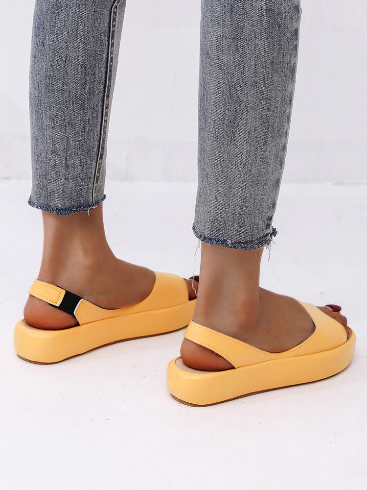 PU Open-toe Sandals