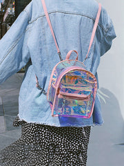 Holographic Curved Top Backpack