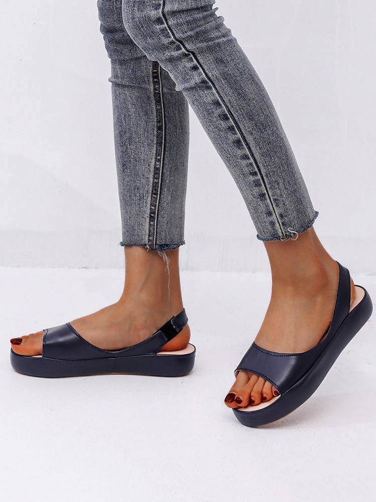 PU Open-toe Sandals