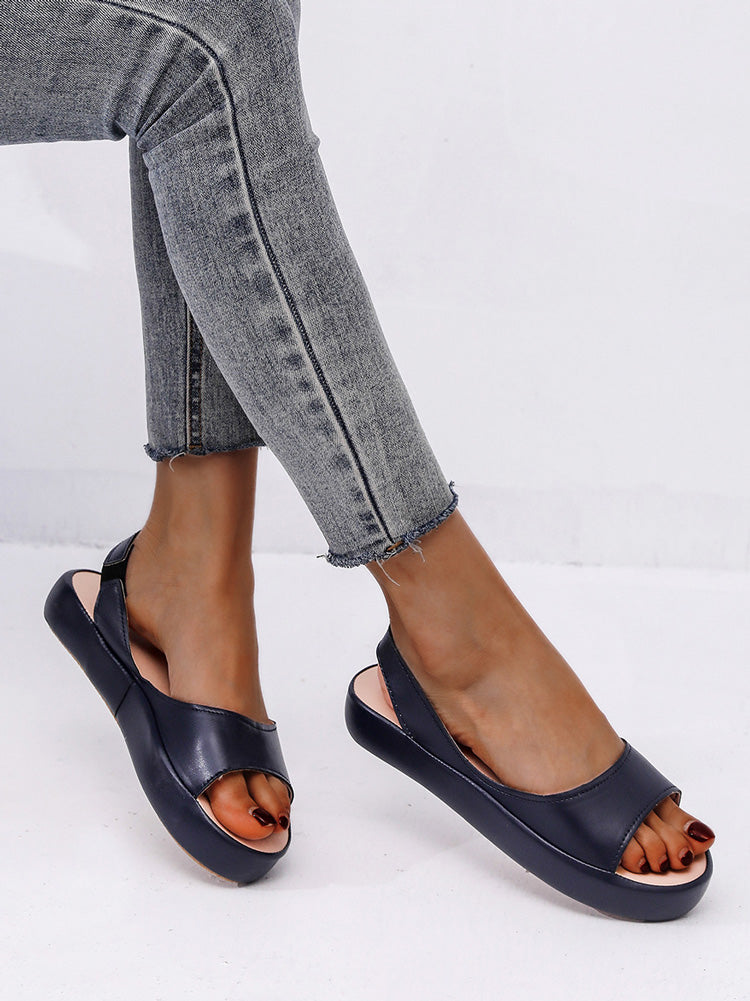 PU Open-toe Sandals