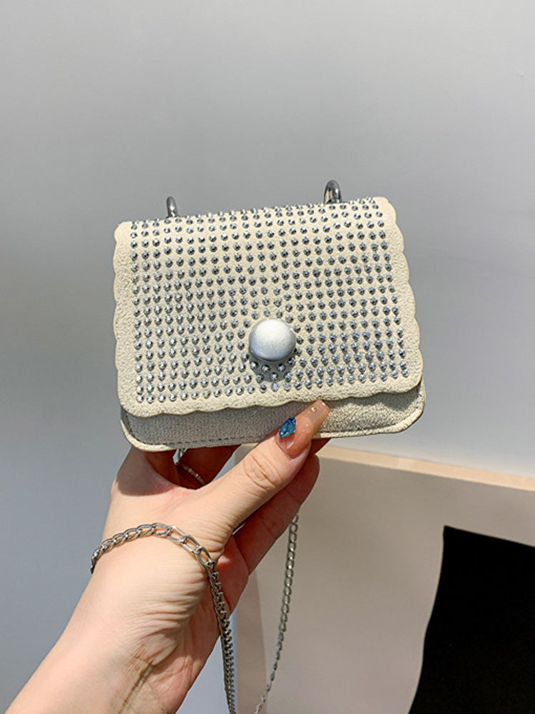 Rhinestone Square Crossbody Bag