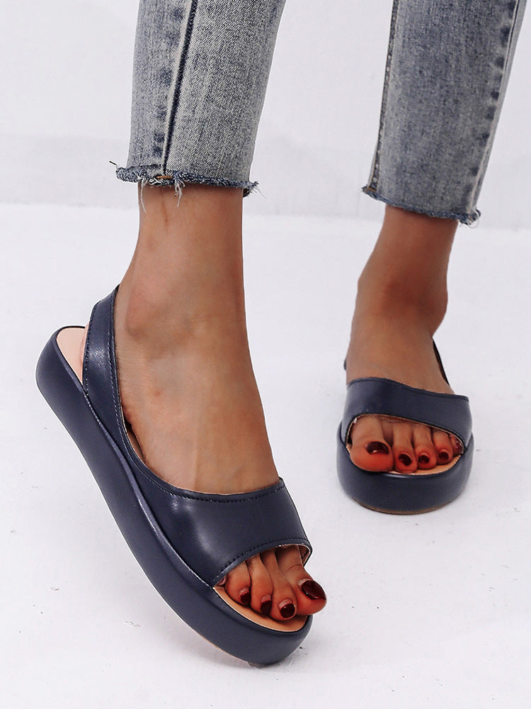 PU Open-toe Sandals