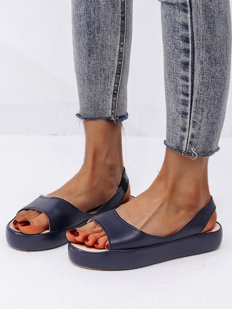 PU Open-toe Sandals