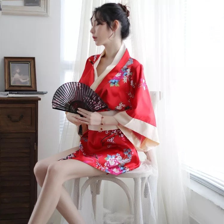 Floral Japanese Kimono Bathrobe in 3 Variations