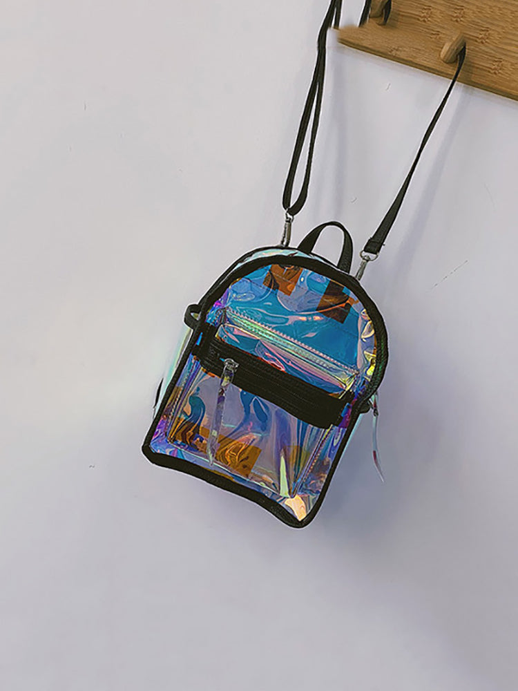 Holographic Curved Top Backpack