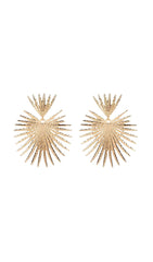 GOLD STARBURST DROP EARRINGS