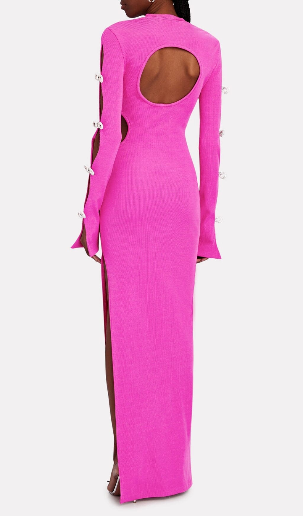 BANDAGE CUT OUT MAXI DRESS IN PINK