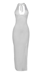 HALTER BODYCON MAXI DRESS