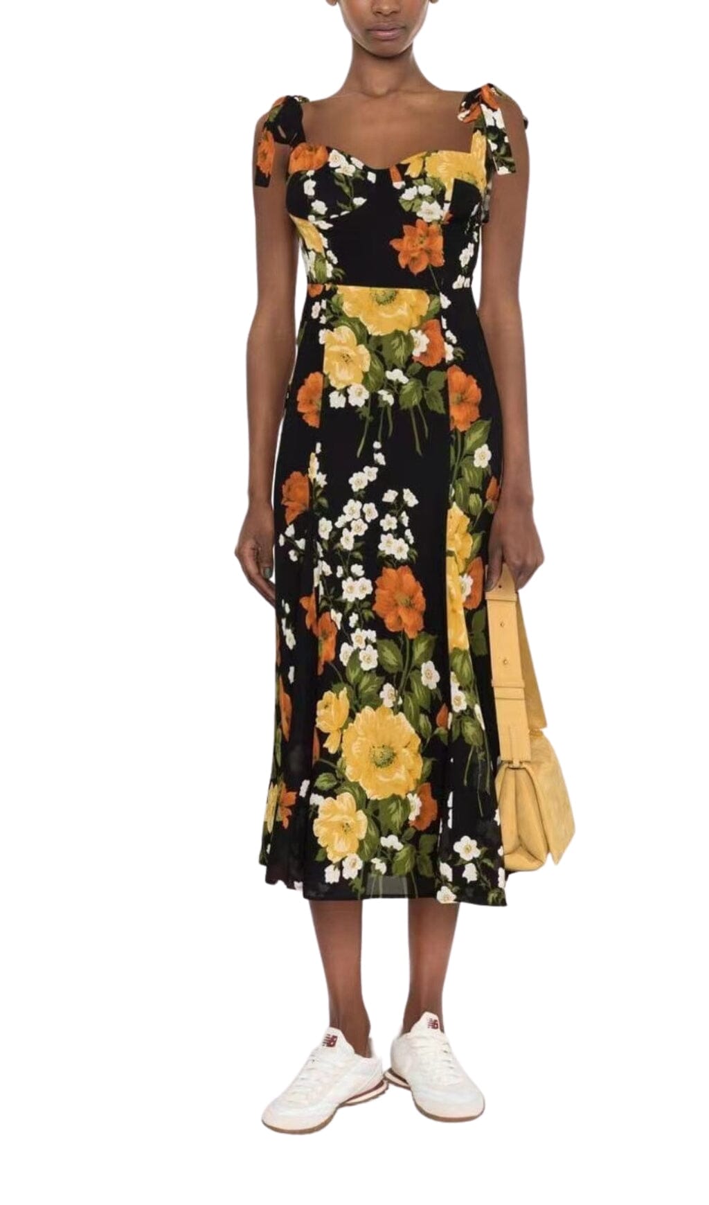 FLORAL-PRINT TIE STRAP DRESS IN LUISA